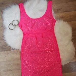Hot pink sparkle dress